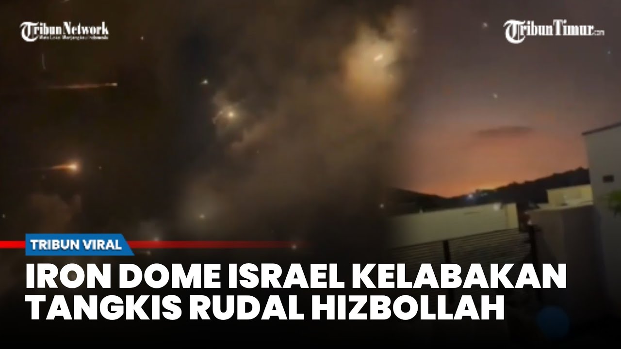 RUDAL Hizbollah Berdatangan ke Israel, Iron Dome Kelabakan Menangkis Serangan