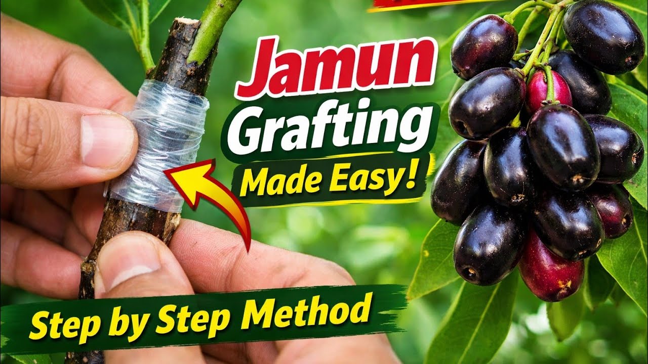 How to graft Jamun (java plum) Plant | Jamun Grafting Technique step by step | Nawaz nursery