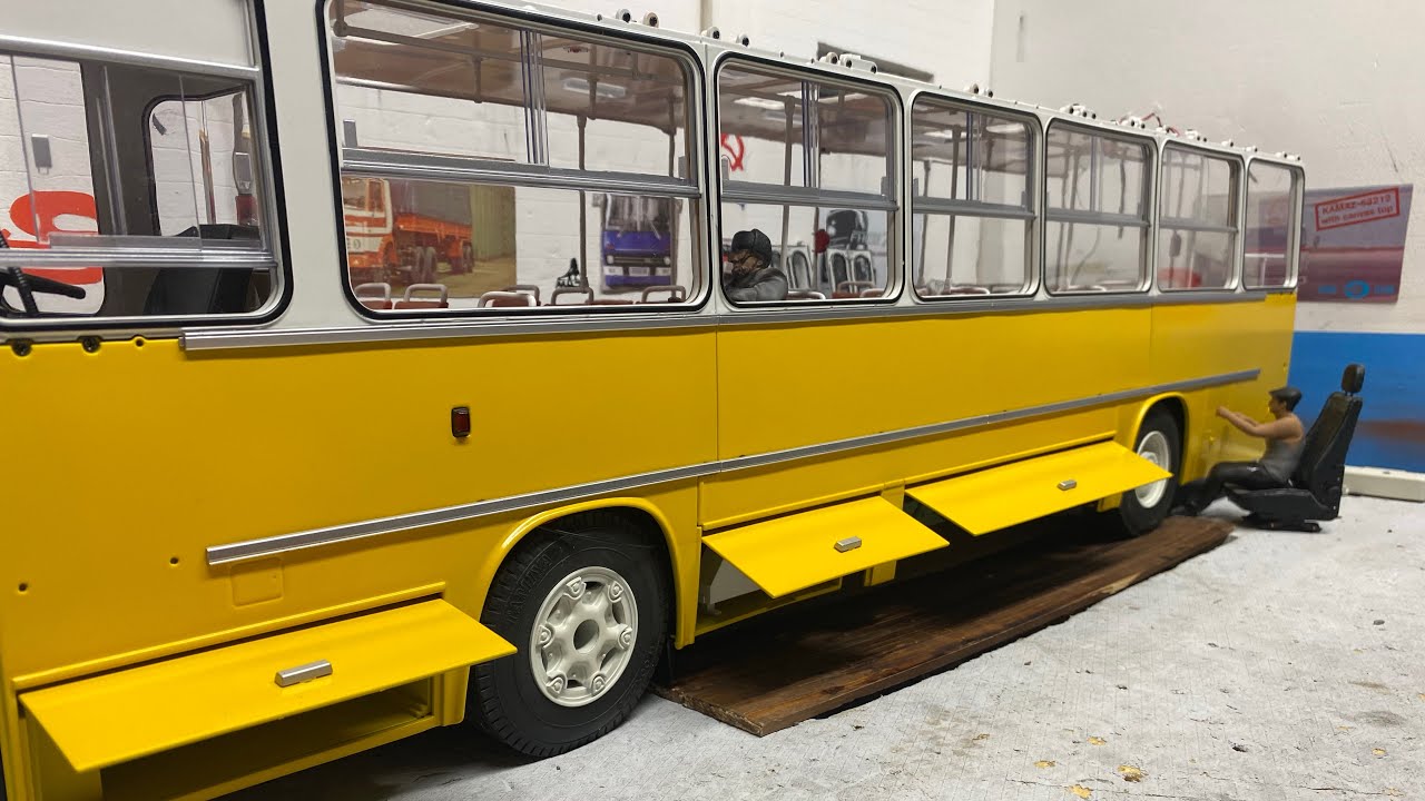 Deagostini Ikarus 260  N107 сборка Икарус 260 1:12 RC установка левой боковины