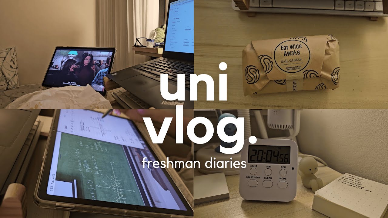 uni vlog 🧸ིྀ☁️ readings, note-taking, gilmore girls, coffee, salad stop