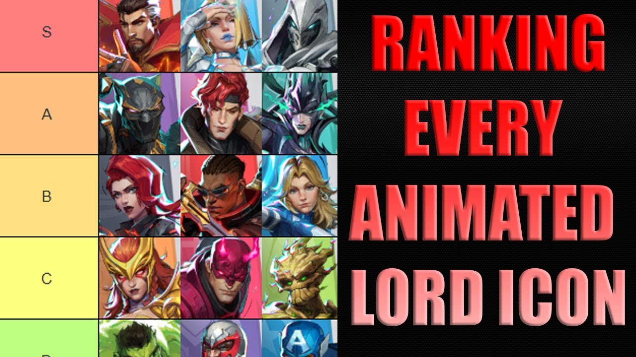 Рейтинг НОВЫХ АНИМИРОВАННЫХ иконок Лордов в Marvel Rivals!