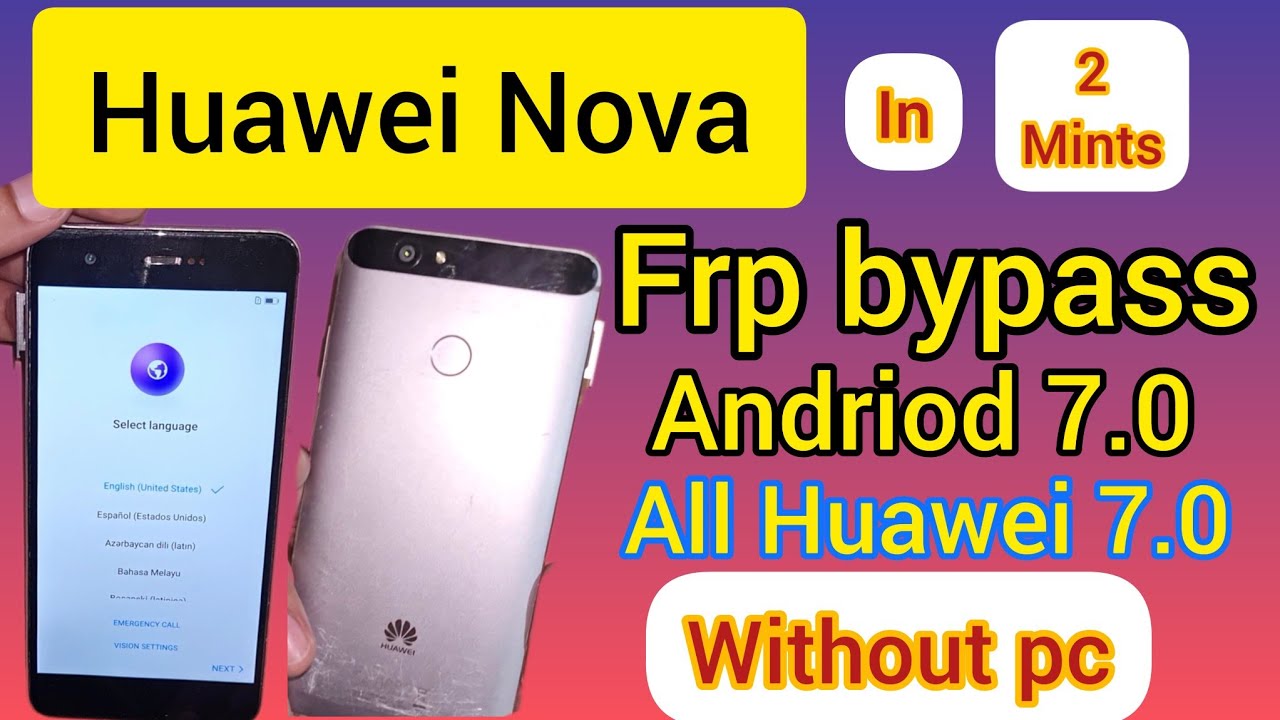 Huawei CAN-L12 Frp Bypass Without PC | Huawei Nova Frp Bypass Andriod 7.0 Without PC 2023 Easy bypas