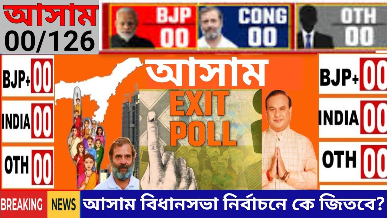 Asam Bidhansobha Exit Poll 2026 | Assam Election 2026 Exit Poll l Assam Election Result 