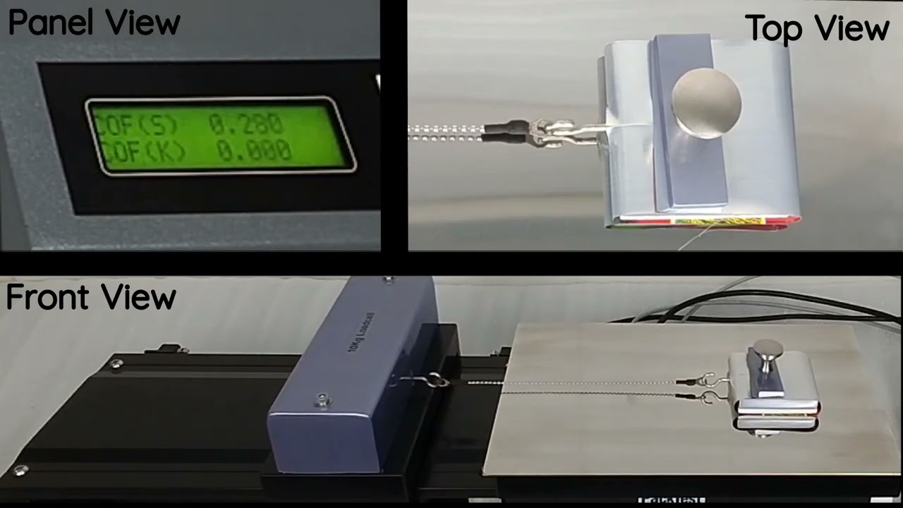 Coefficient of Friction Test (Film to Metal) - ASTM D1894 - By PackTest.com