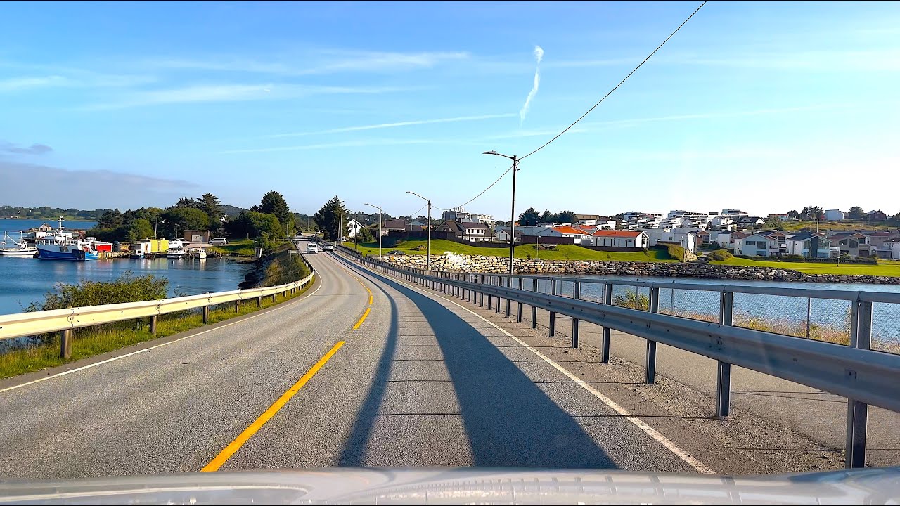 Beautiful Journey Through the Stavanger Region. Scenic Drive from Åmøy to Sola
