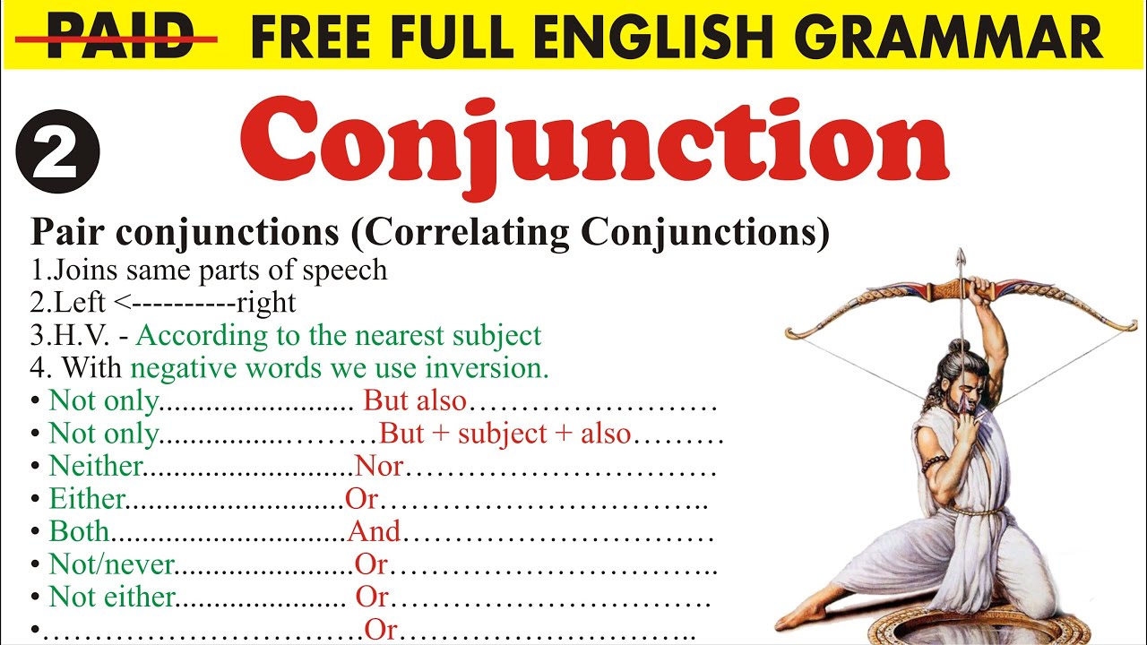 Pair Conjunctions | Correlating Conjunctions | Not only..But also, Neither.Nor, Either..Or, Both and