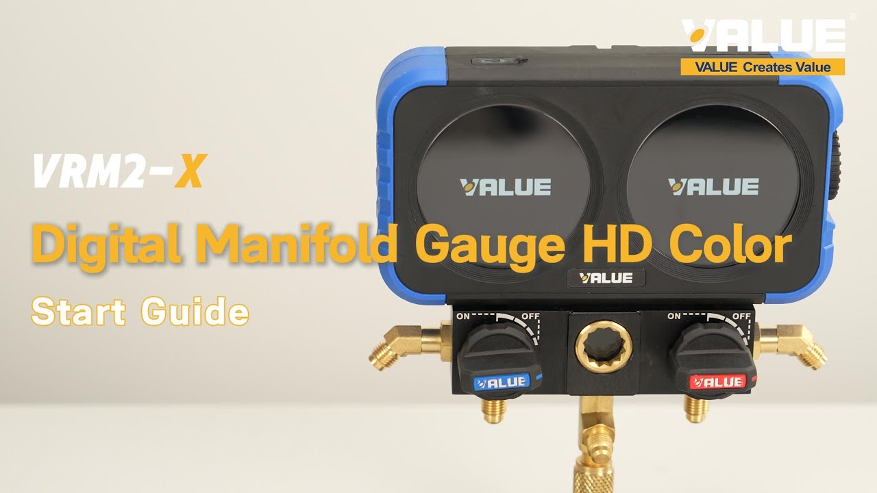 VALUE VRM2-X Digital Manifold Gauge with HD Color Start Guide