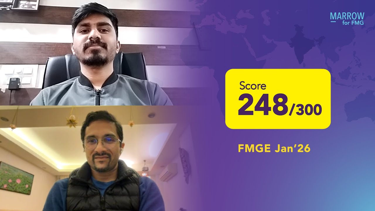Dr Dabgar (Plan C), 248/300 in FMGE Jan’26 shares his preparation strategy with Dr Rohan