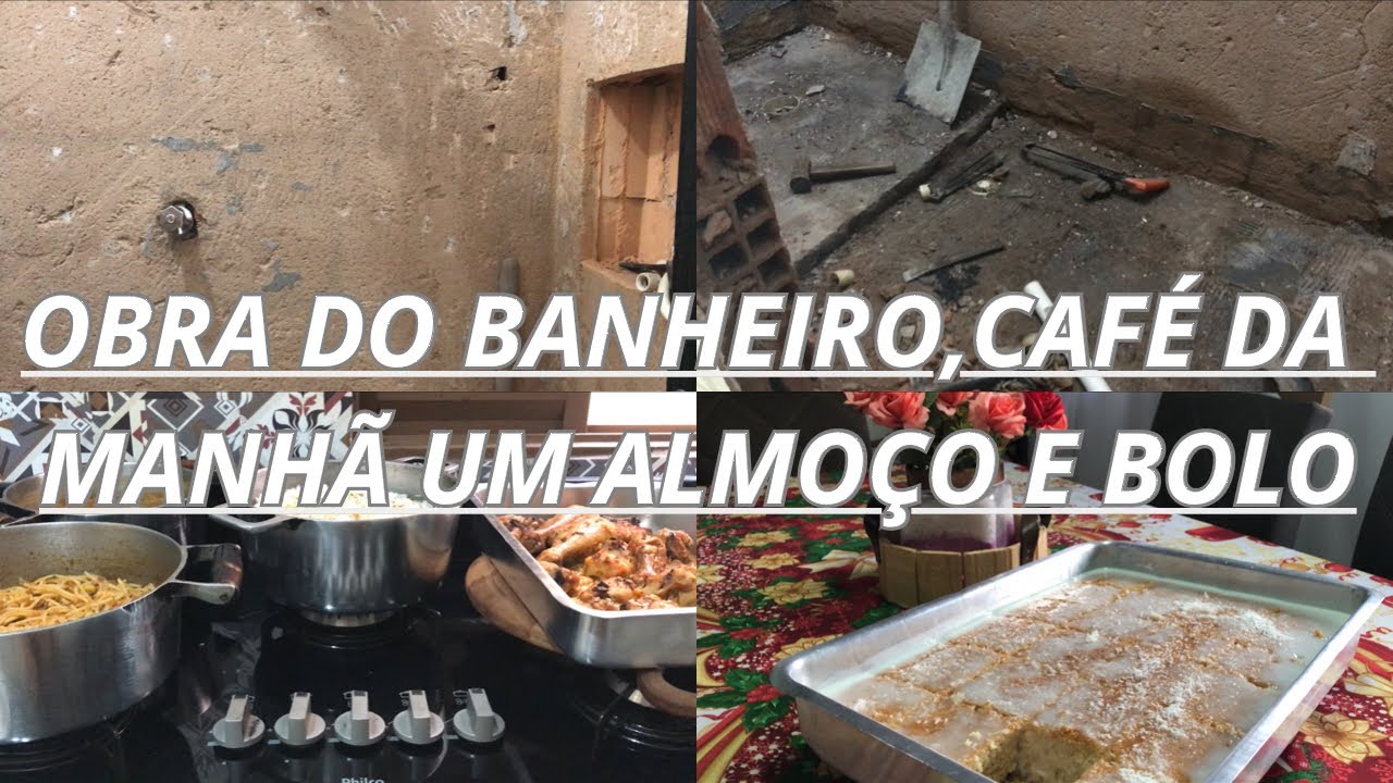 O começo de uma reforma do banheiro, e uma receita de um bolo delicioso