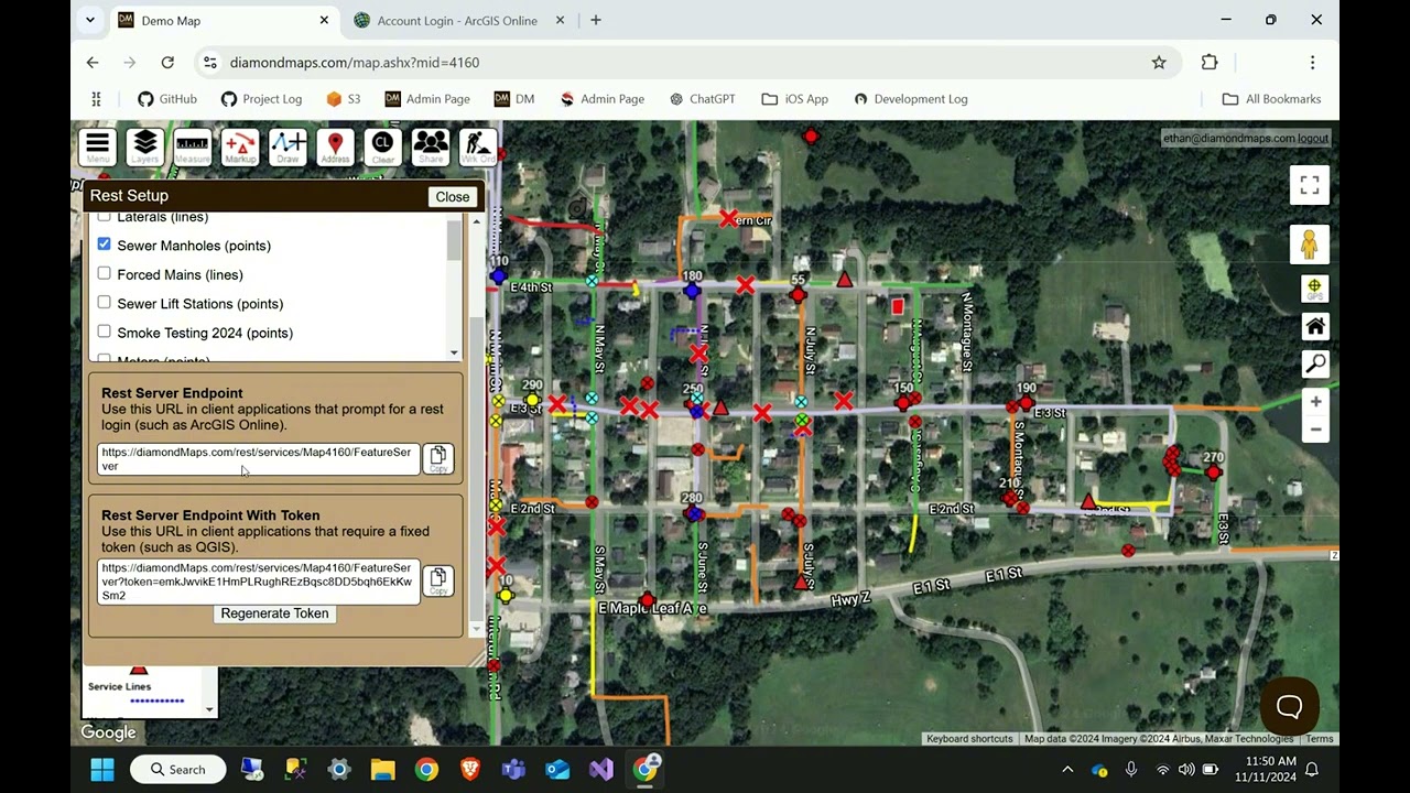 Connecting ArcGIS Online To Diamond Maps Using REST