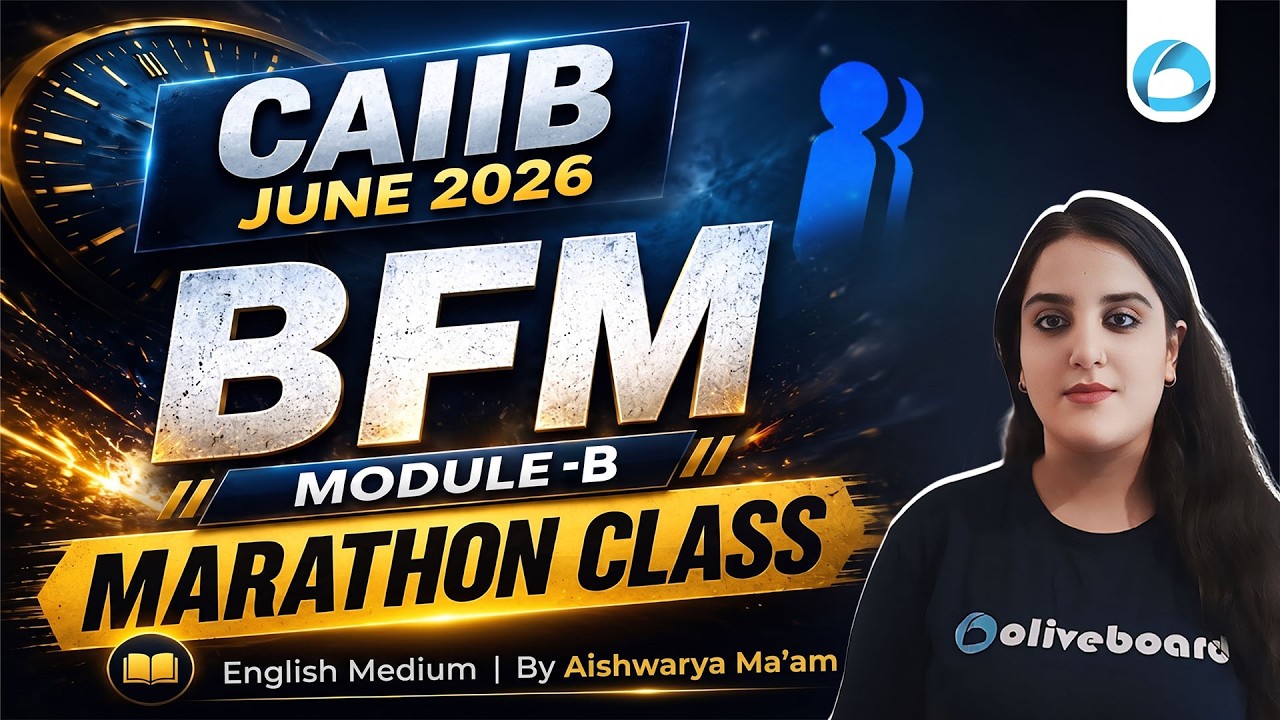 CAIIB June BFM Marathon 2026 | Module B Marathon Class | English Medium | By Aishwarya Ma'am