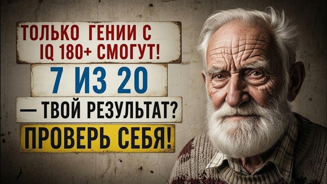 ТОЛЬКО ГЕНИИ С IQ 180+ СМОГУТ!7 из 20 — твой результат?🔥