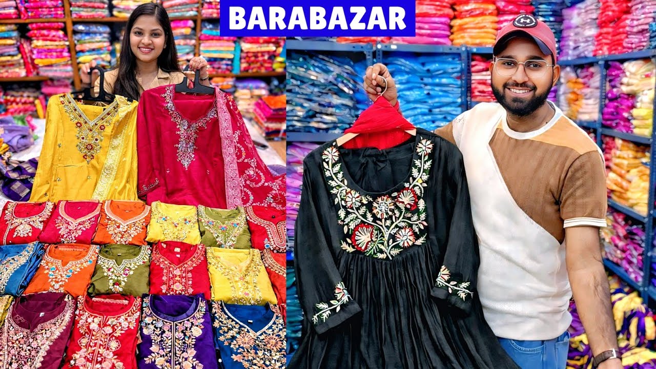 Hand Zardozi & Thread Work Kurti & 3 Piece Suit Manufacturer in Kolkata - Barabazar Kurti Wholesaler