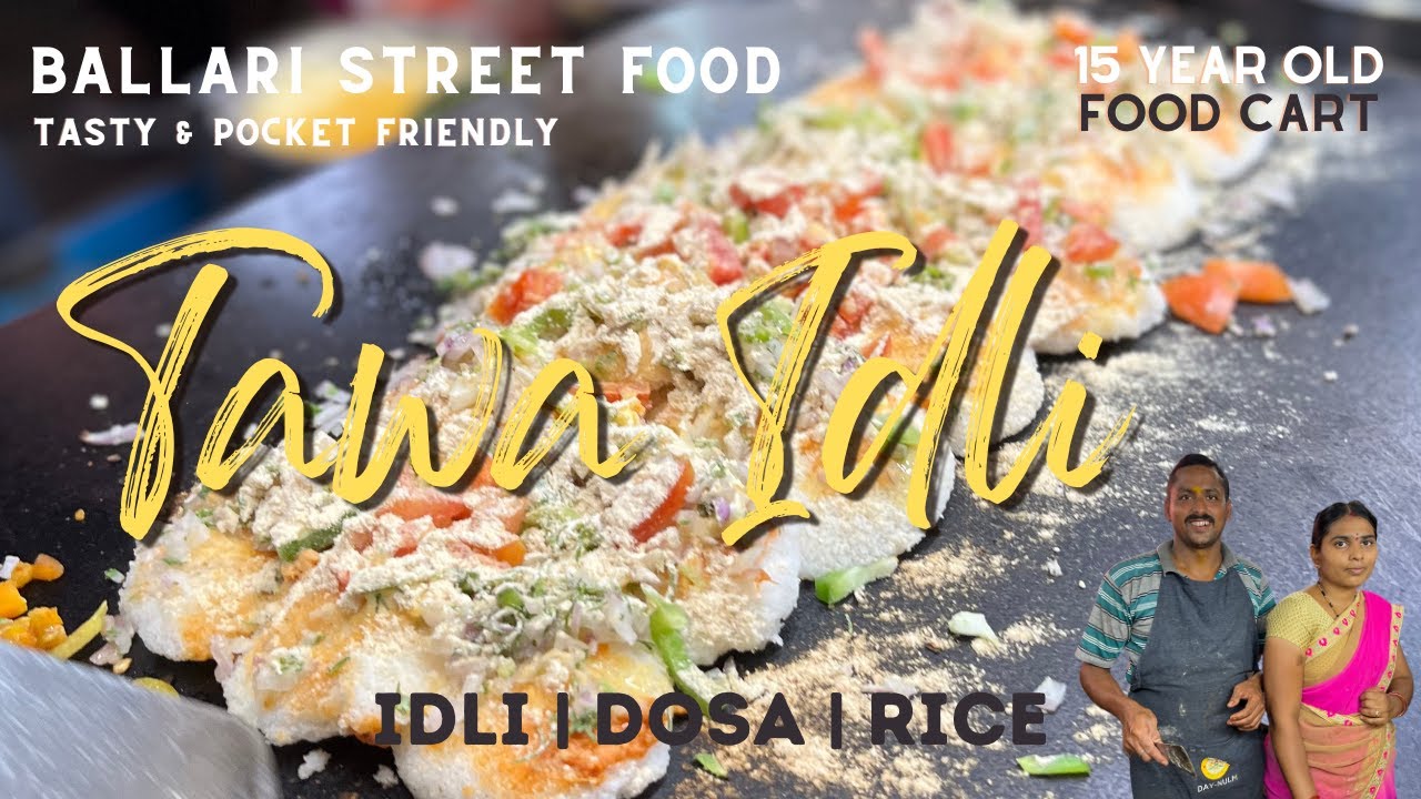 Trying unique Tawa Fried Idli in Ballari | Evening Street food | Dosa varieties | TheFoodQuest India