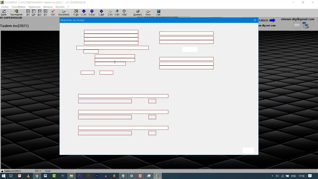 L2# Création de dossier sur PC COMPTA - كيفية إنشاء ملف جديد