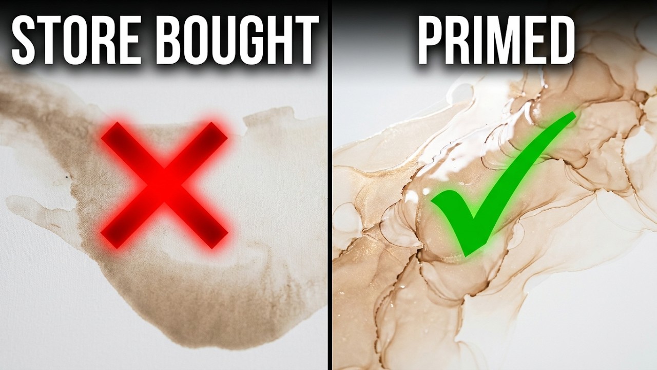 How to PRIME a CANVAS for ALCOHOL INK Painting: Tips No One Tells You! Preparing Canvas for AI.