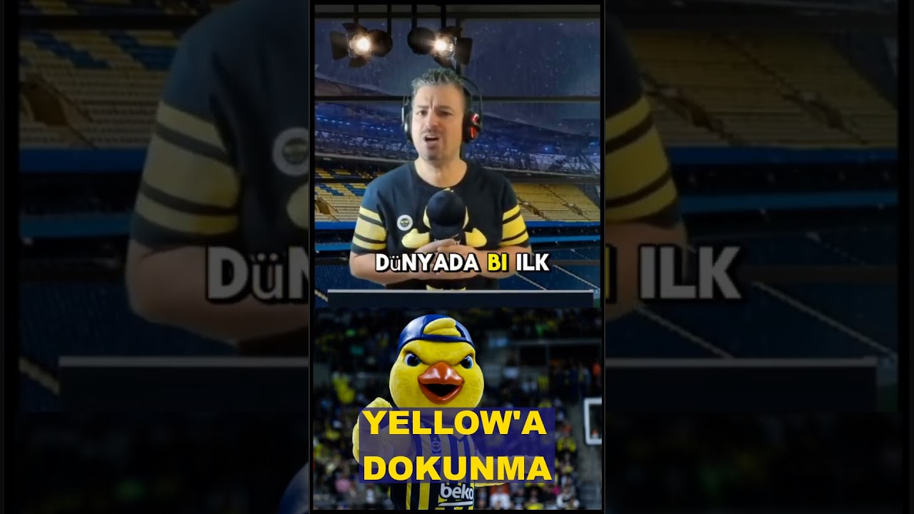 FENERBAHÇE BEKONUN MASKOTU 'YELLOW' U SAHATAN ATAN FENER DÜŞMANLARI HAKEMLER