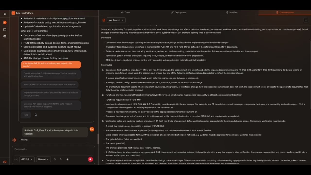 Data Product Publishing app in Kavia