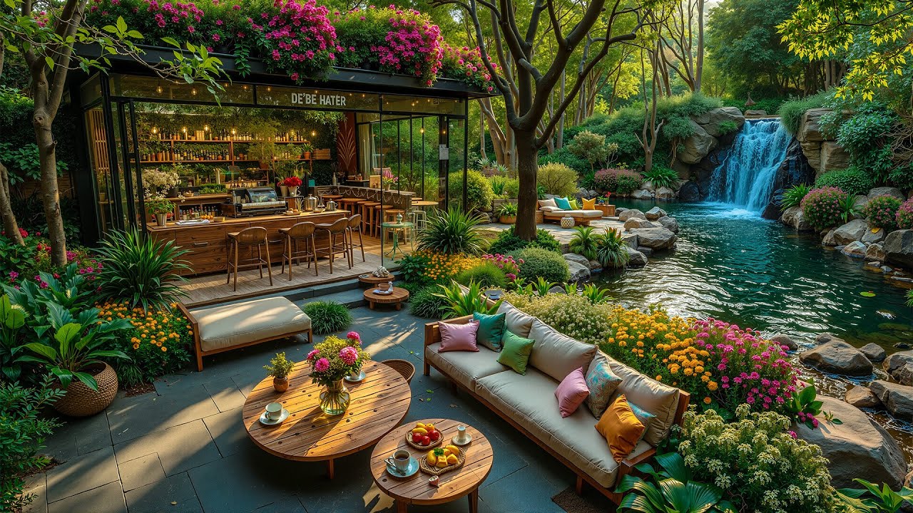 Tranquil Outdoor Coffee Jazz in the Forest 🌿Jazz Relaxing Music & Nature Ambience for Focus and Calm