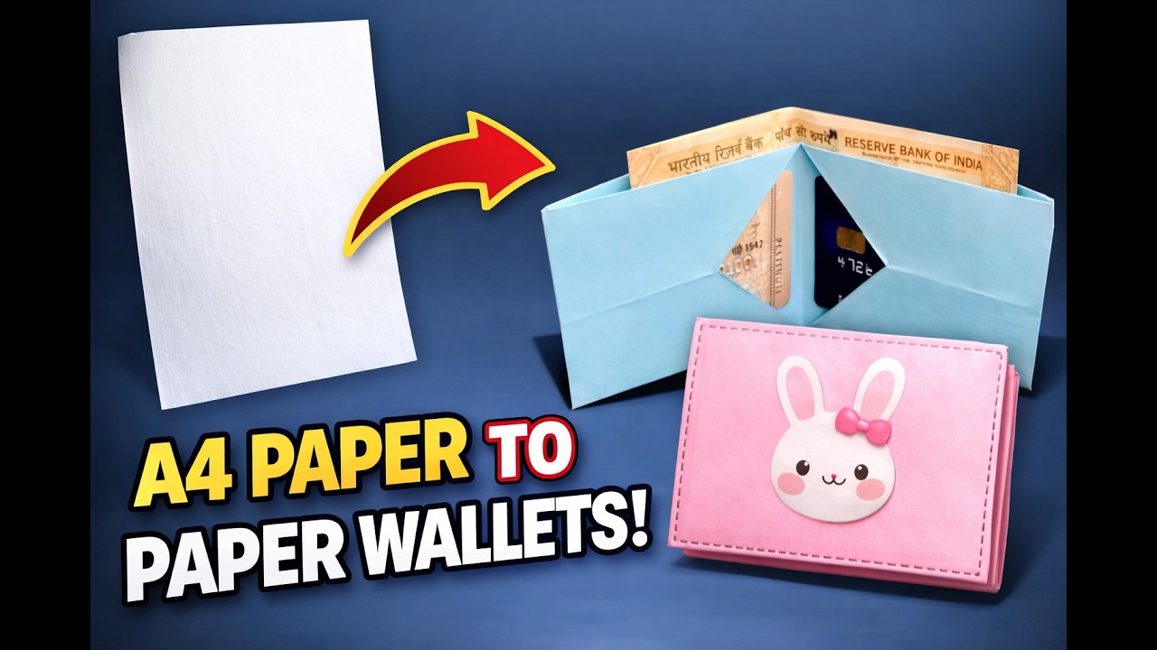 How to make a paper wallet | Origami wallet | Easy Paper Purse origami