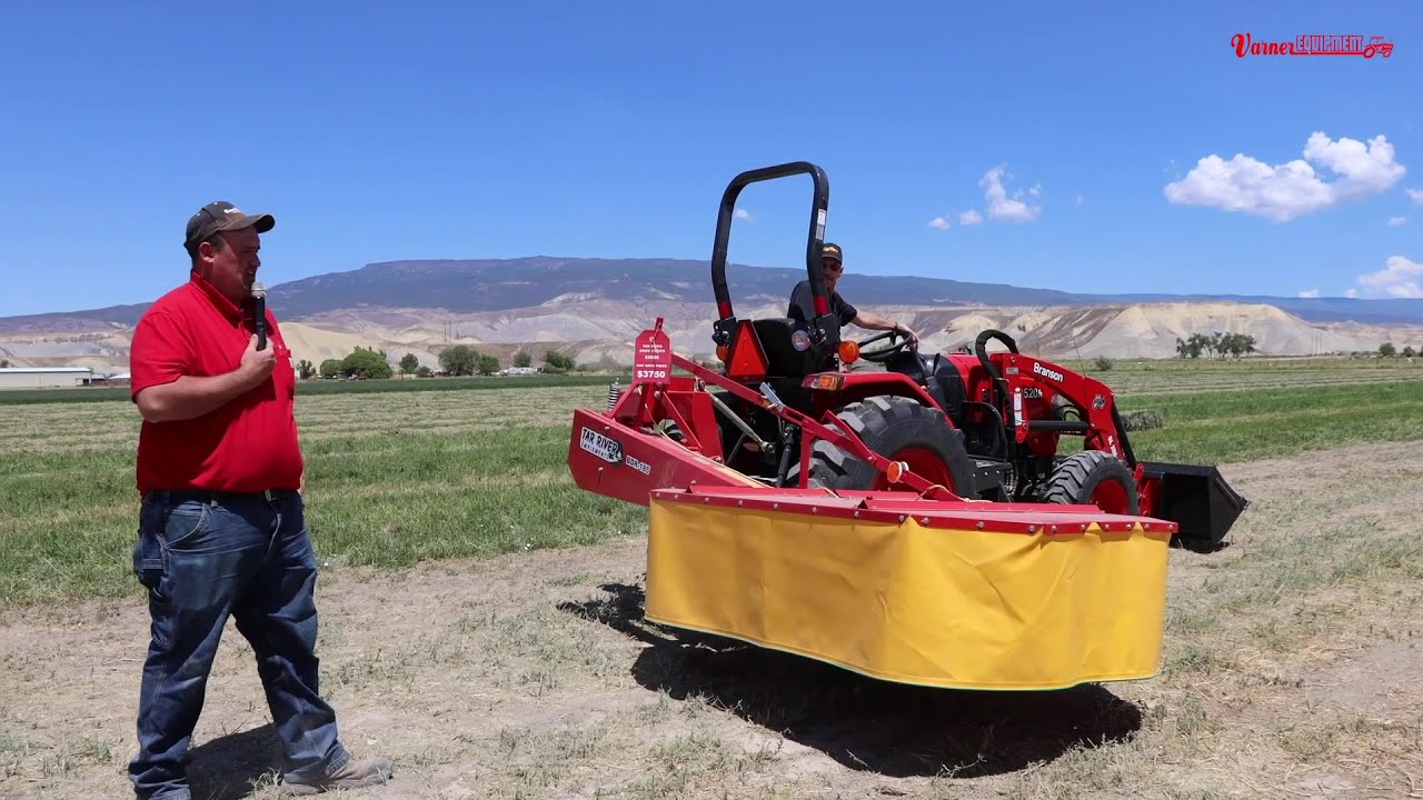 Branson 3520H Tractor Demo with Tar River 185 6' Drum Mower