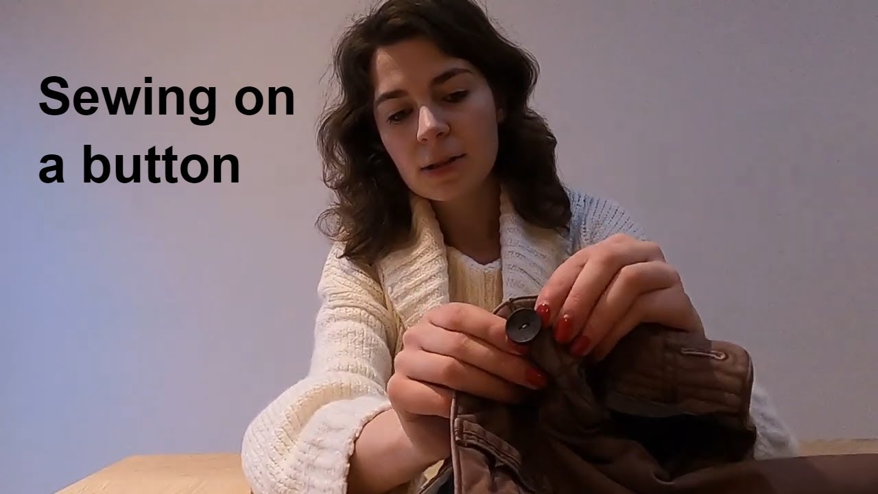 Repairing clothes: how to sew on a button
