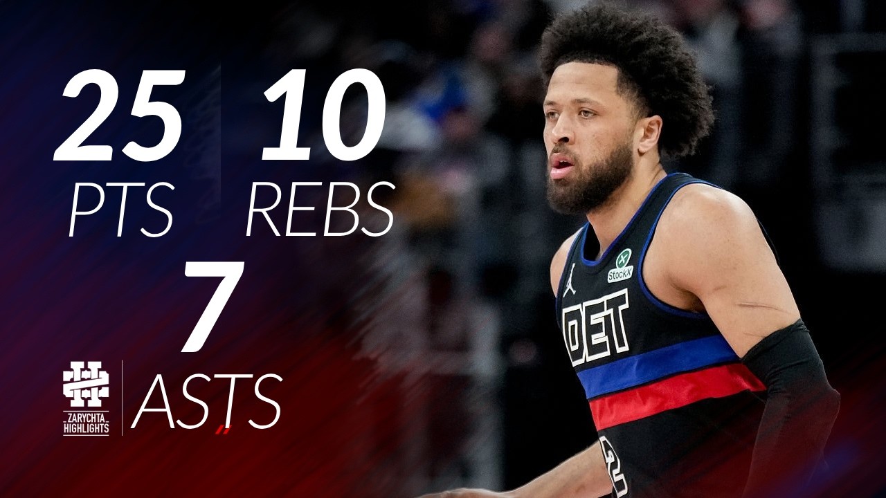 Cade Cunningham 25 pts 10 rebs 7 asts vs Cavs 25/26 season