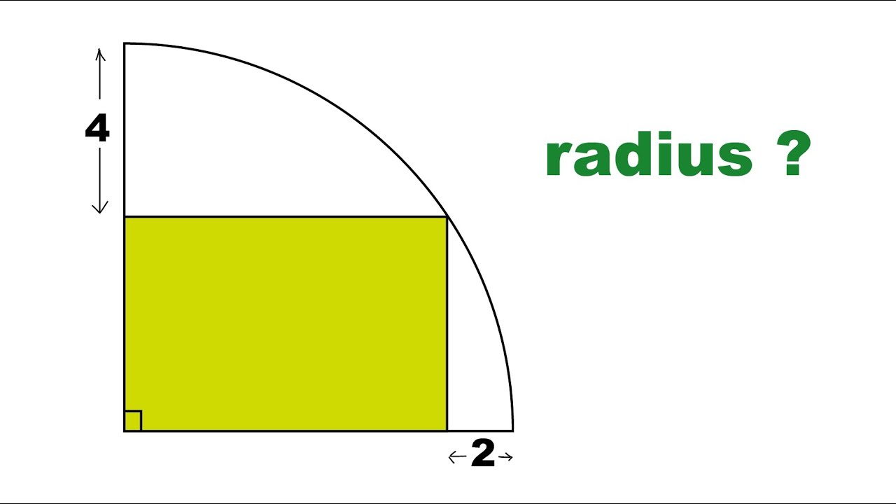 Find the radius of a quadrant.