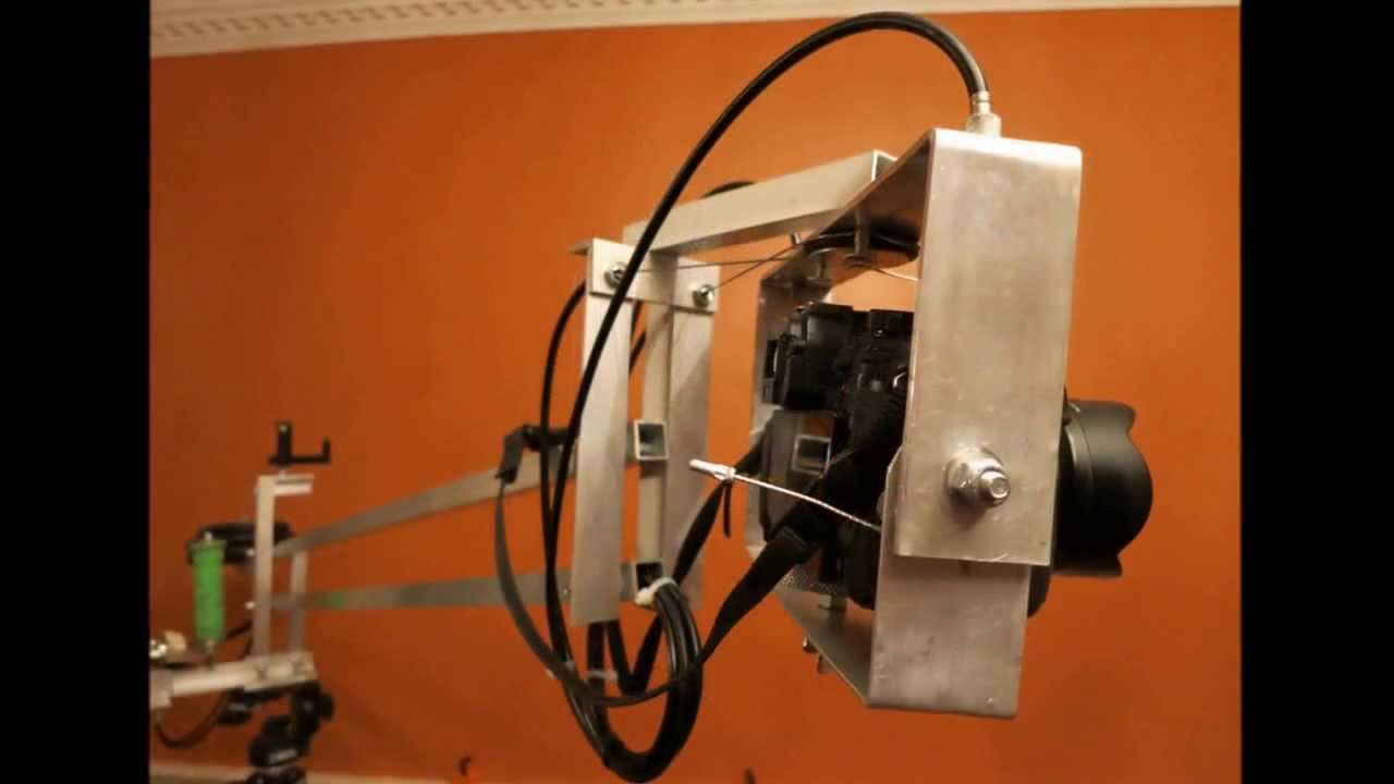 DIY bicycle cable actuated Pan/Tilt video head Test