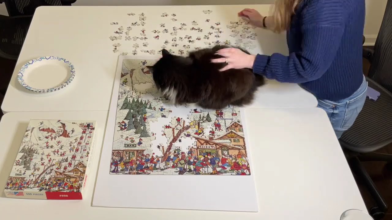 The Skier 550 Piece Great American Puzzle Factory Puzzle