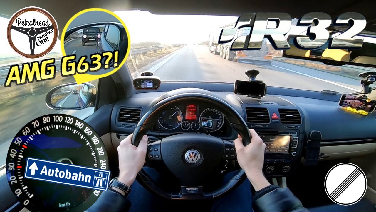 2005 VW Golf V R32 | Goni mnie G-CLASS.🙄 Pr&oacute;ba autostradowa. RACEBOX 100-200 km/h.