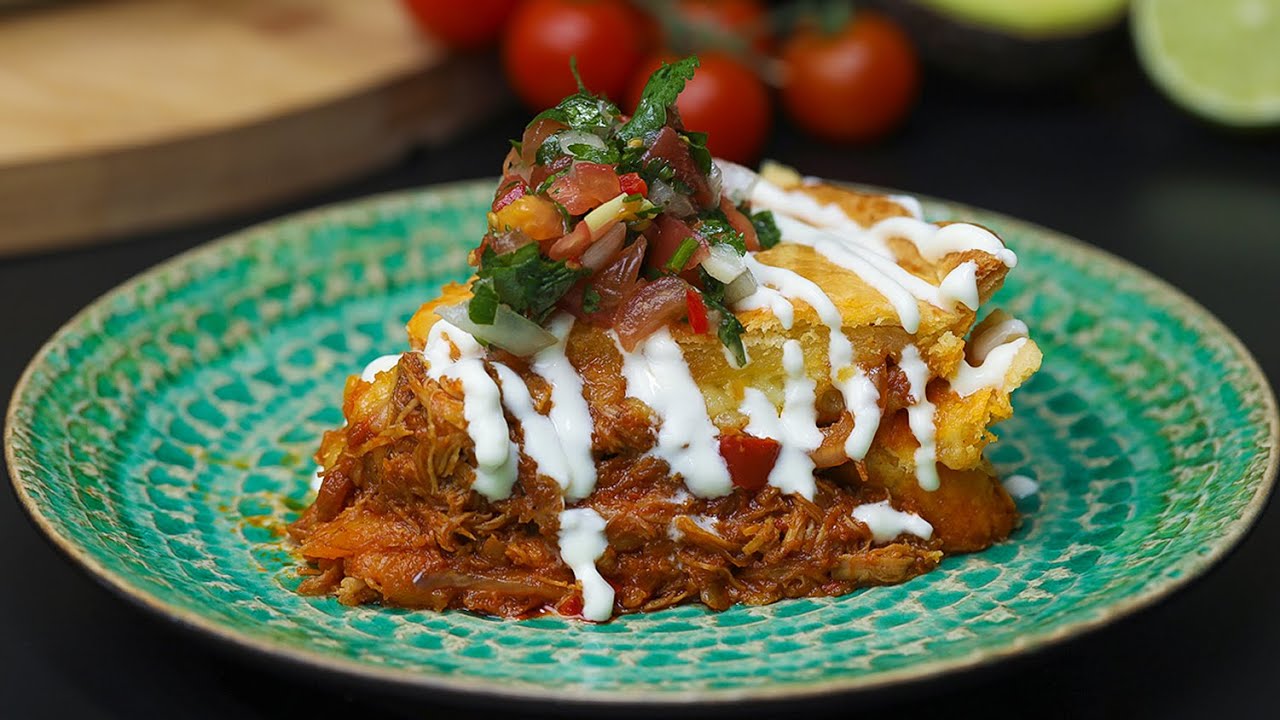Cheesy Chicken Chimichanga Pie Recipe