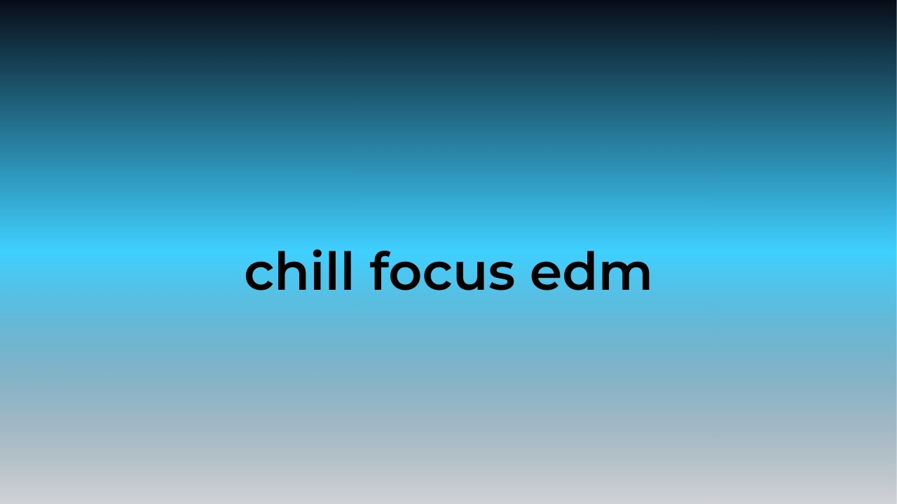Chill Focus EDM ⚡ Deep Work & Study Playlist | Vibe Supply