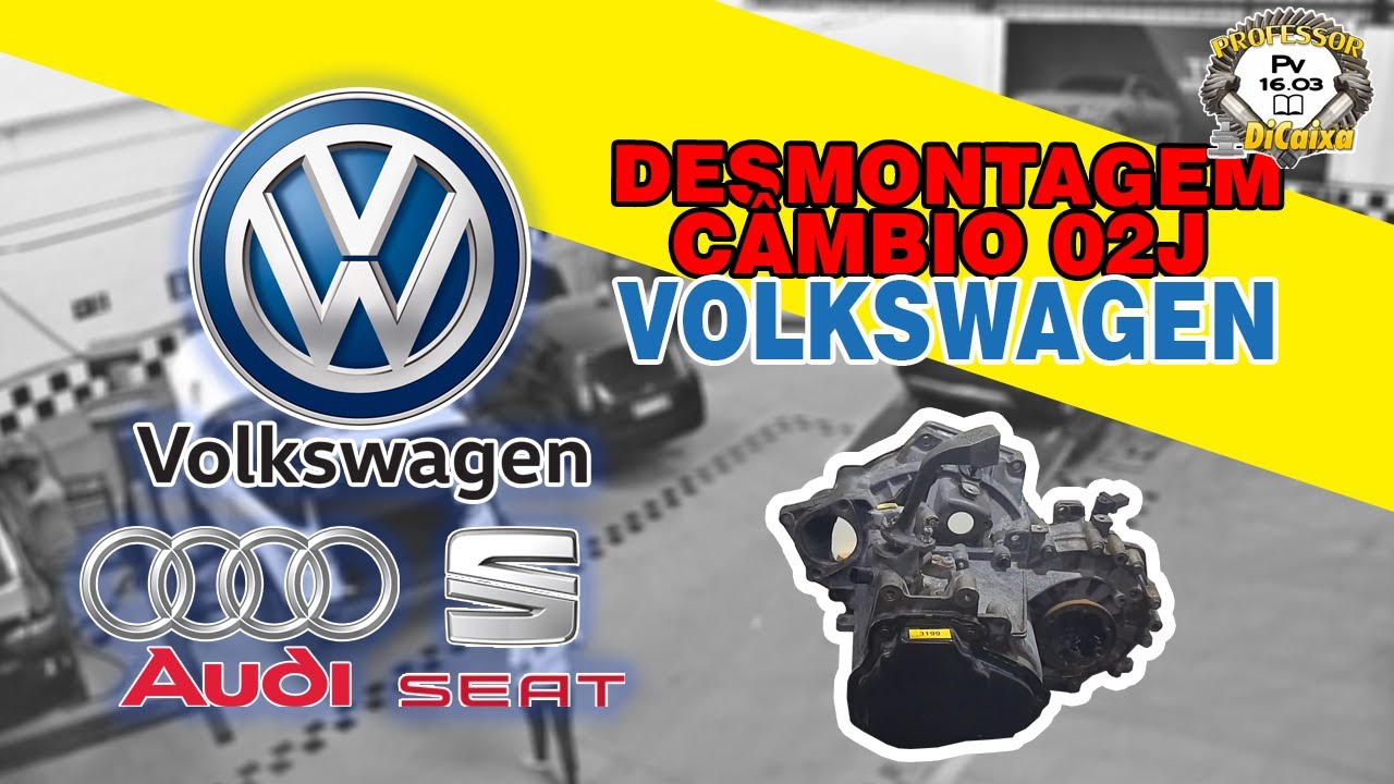 VOLKSWAGEN GOLF, A &Uacute;NICA DESMONTAGEM DO CAMBIO 02J (V&Iacute;DEO COMPLETO NA DESCRI&Ccedil;&Atilde;O)