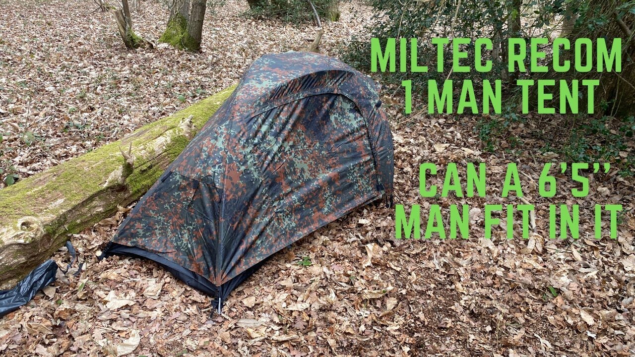Miltec Recom 1man tent. Can a 6'5'' man fit in it?