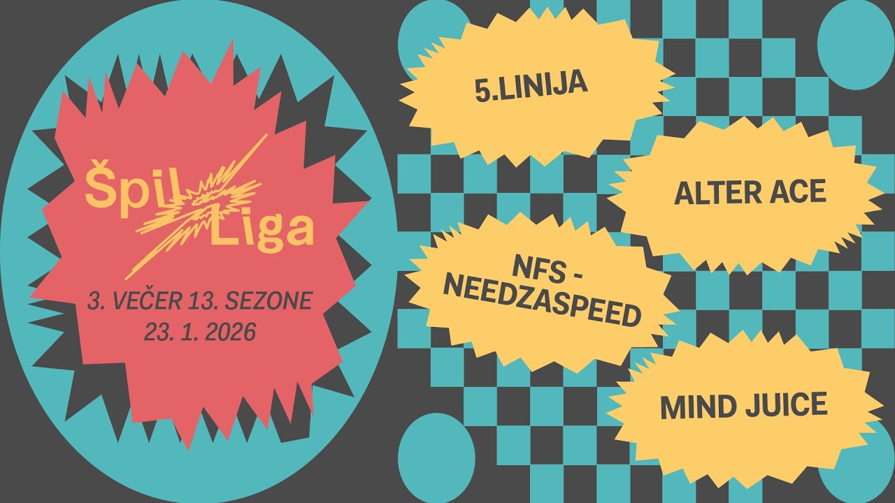ŠPIL LIGA: 3. večer 13. sezone