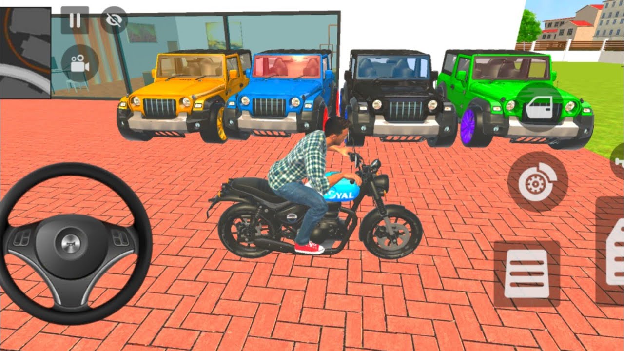 🤩Modified Car Game:Franklin Order🥳In Indian bolero Car🚓 And thar 😱drives A Police SUV Game😀💥