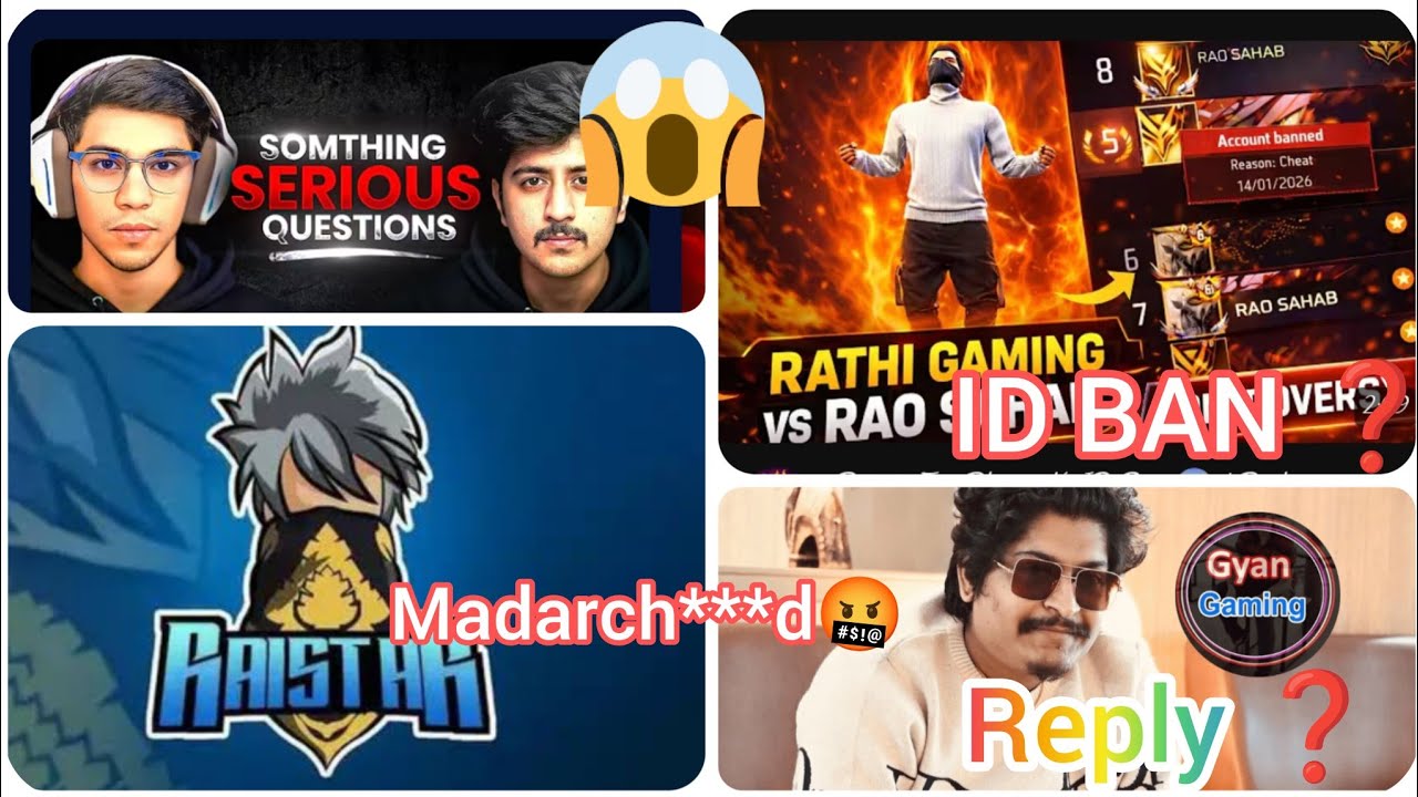 Raistar 🤬 Gyan Gaming Reply 🤯💥 Pc Ban ❌ In Free Fire 🥵 New Controvarsy 🚨