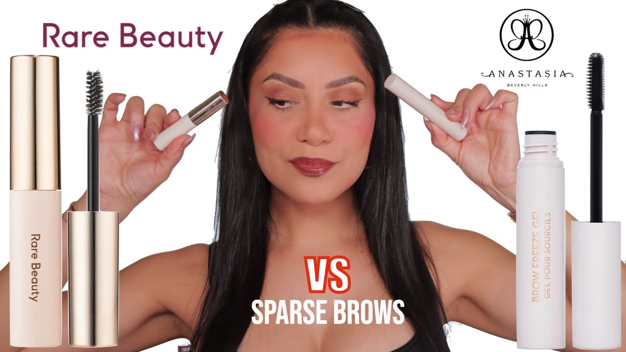 Что лучше? RARE BEAUTY против ABH BROW GEL + 11 часов стойкости *жирная кожа* | MagdalineJanet