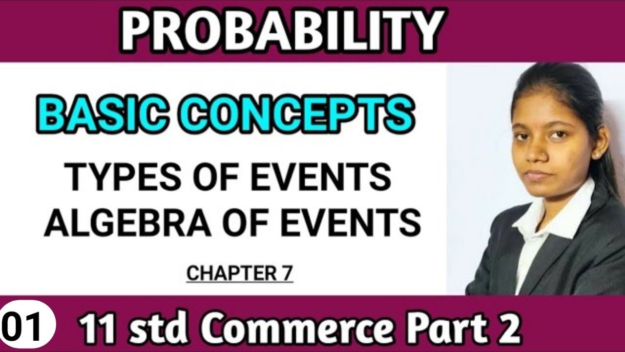 Basic concepts of probability | chapter 7 class 11 commerce Mathematics | algebra of events