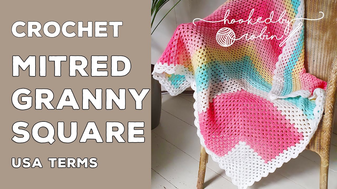 How to Crochet a Mitred (Mitered) Granny Square (3D Optical Illusion Crochet Square)