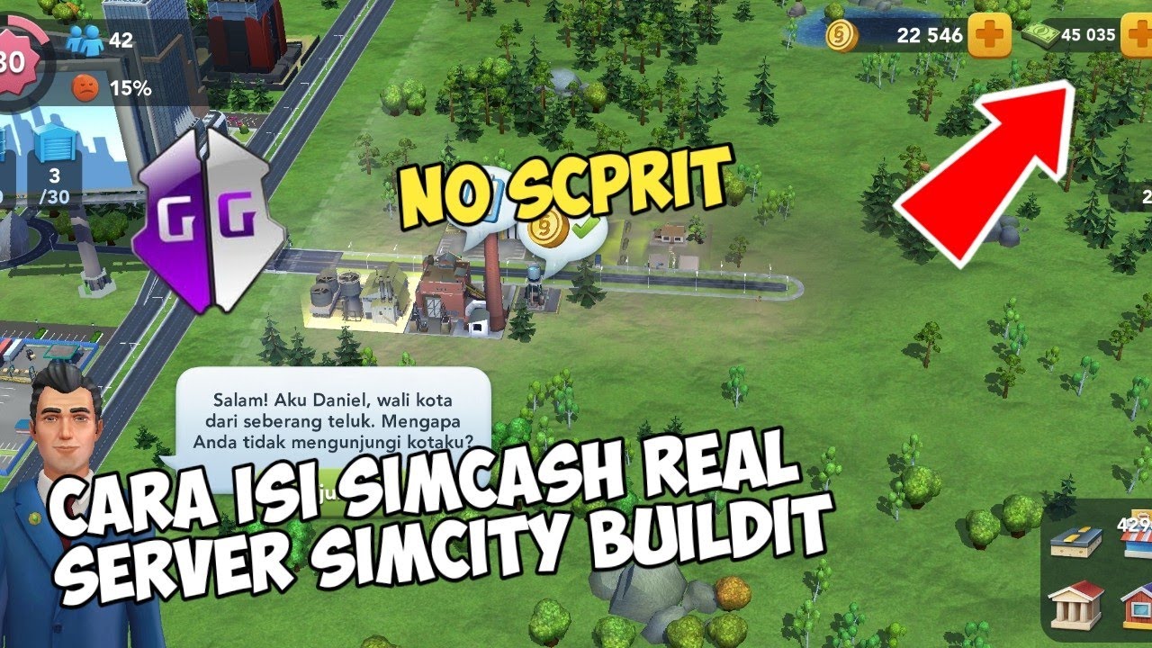 Cara Isi Simcash Real server Tanpa Script Simcity buildit ❗Game Guardian No root 