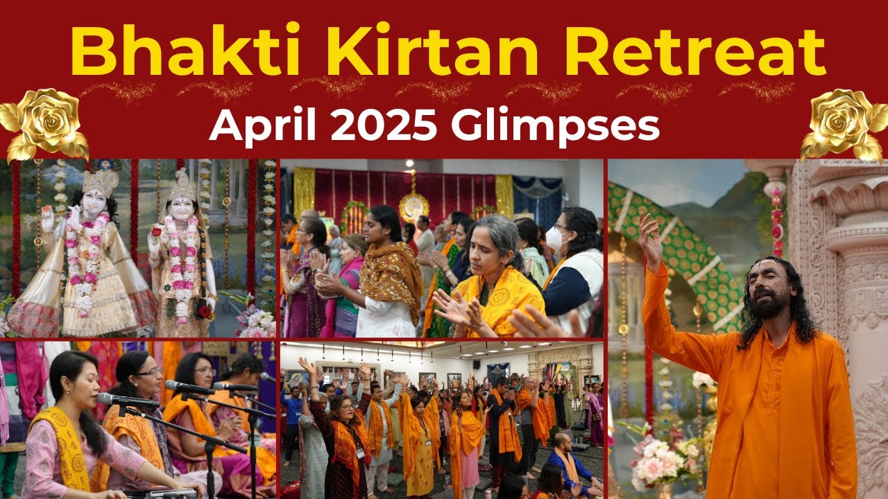 Bhakti Kirtan Retreat April 2025 Glimpses l Swami Mukundananda l Radha Krishna Temple of Dallas
