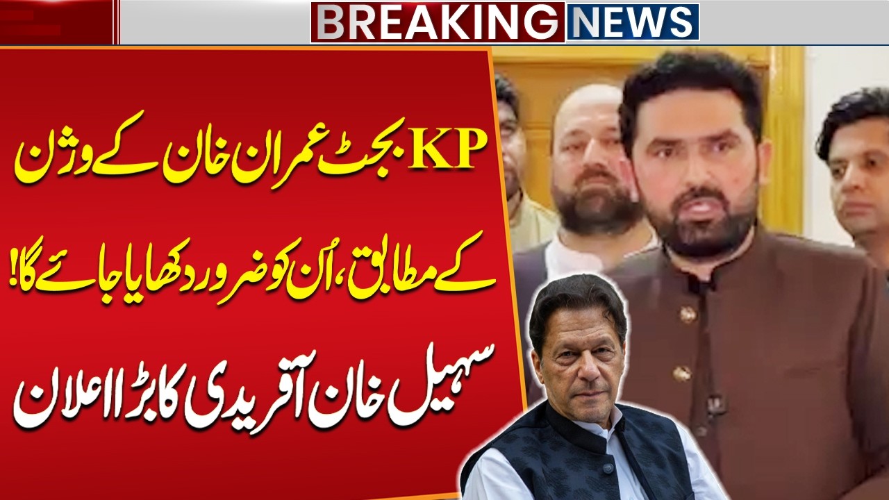 KP Budget 2026 Based on Imran Khan&rsquo;s Vision | Sohail Afridi Big Statement | Public News