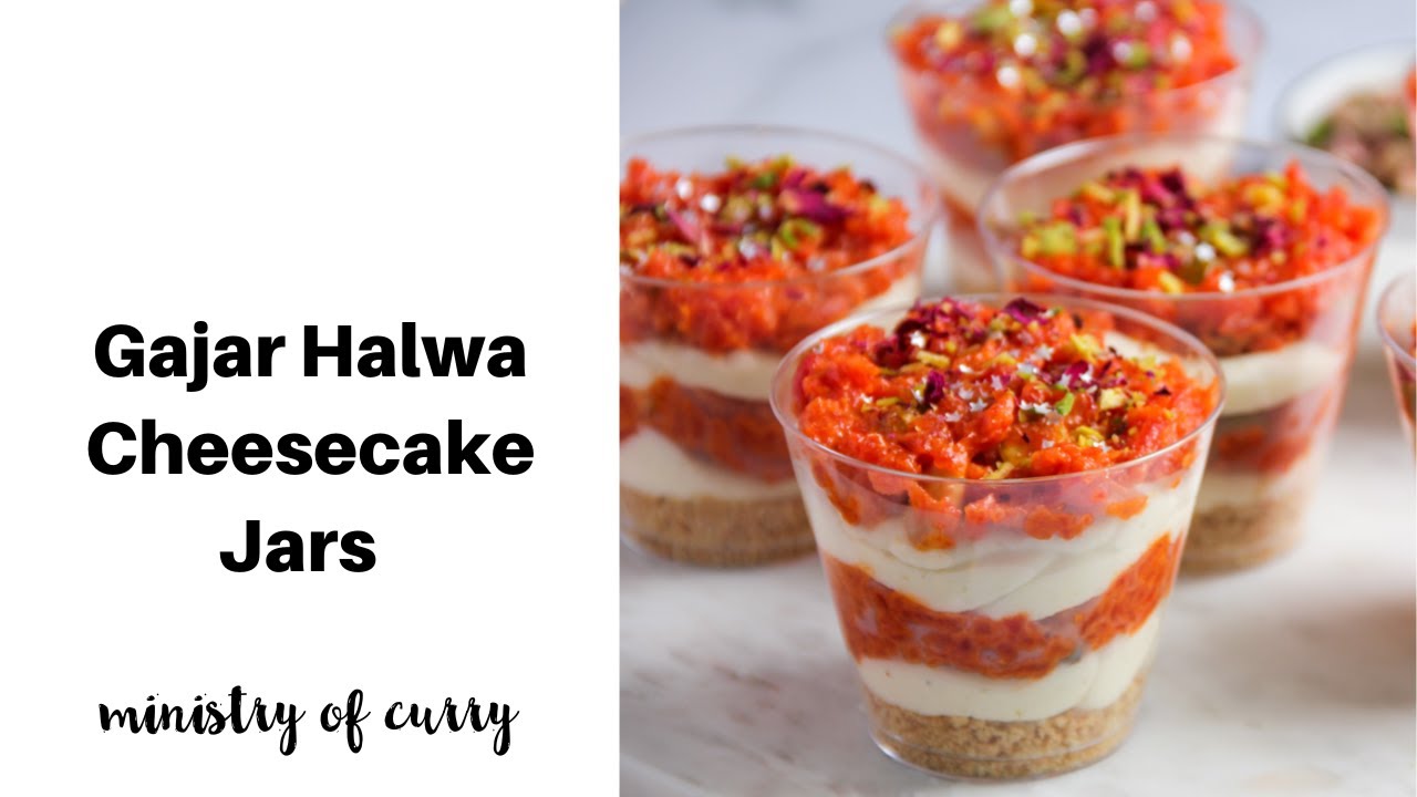 Gajar Halwa Cheesecake Jars {Easy Indian Fusion Dessert}