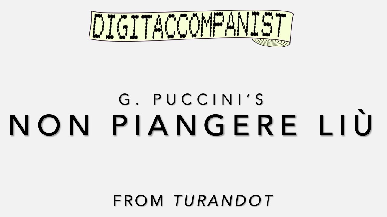 Non piangere Li&ugrave; &ndash; Digital Accompaniment