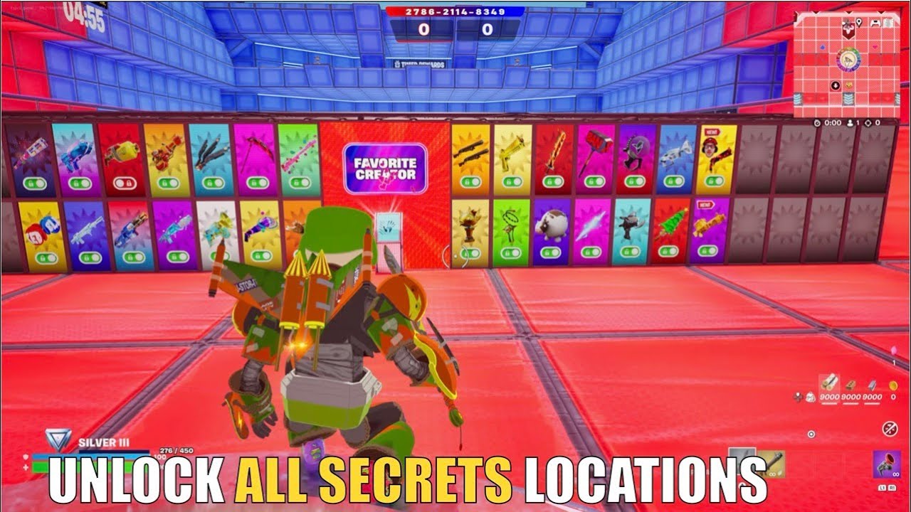 SUPER RED VS BLUE TYPICAL GAMER MAP FORTNITE - ALL SECRETS LOCATIONS PART 18 (FLAPJACK'D RIFLE)