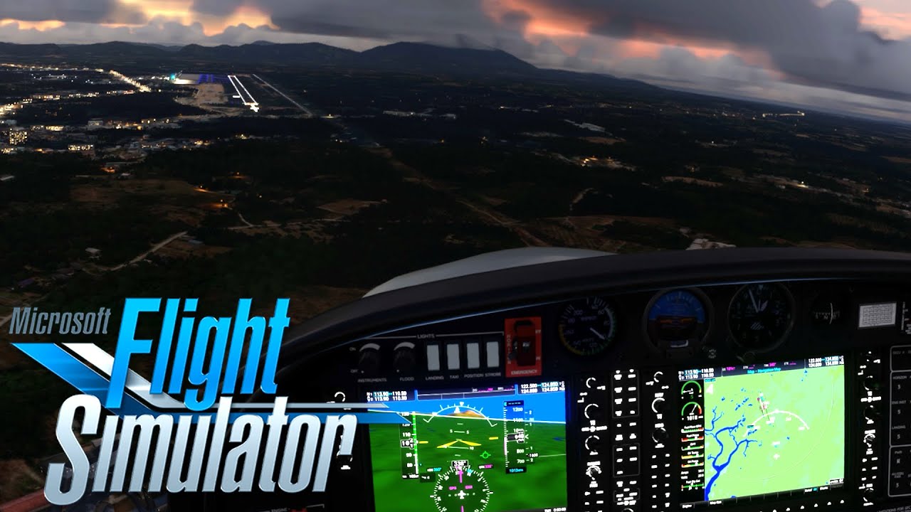 Pilot POV | Diamond DA40 landing at Krabi Thailand | THAISIM 4K