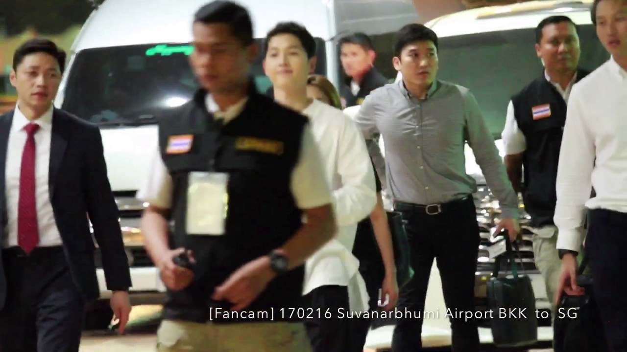[Fancam] 170216 Suvanarbhumi Airport BKK  to  SG 🛫🛫🛫 #songjoongki
