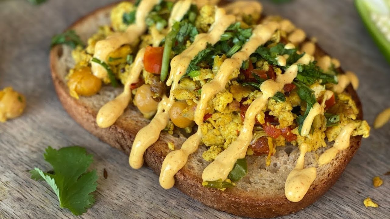 Best tofu scramble of your life in 15 mins